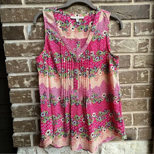 Daniel Rainn Woman’s Tank top pink pintuck front Size Small